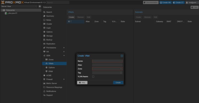 Proxmox VE 8.1 SDN